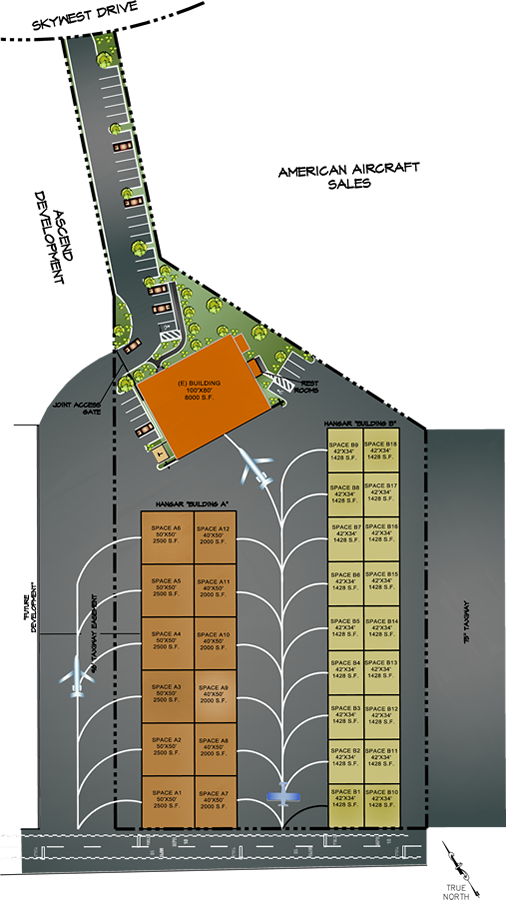 Hayward Hangars Site Diagram