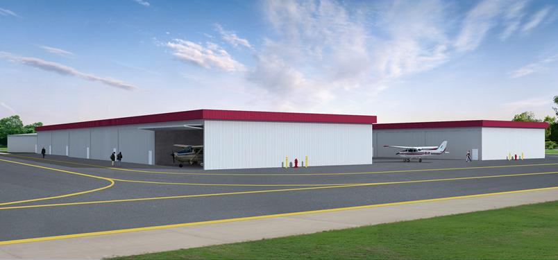 Hayward Hangars - Airplane Hangar Rendering